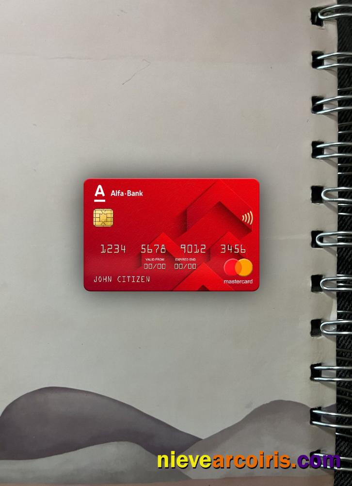 Russia Alfa Bank Mastercard Photolook Front Template