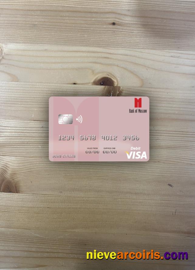 Russia Bank Of Moscow Visa Debit Card Photolook Front Photolook