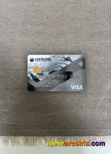 Russia Sberbank Visa Credit Card Gray Photolook Front Preview