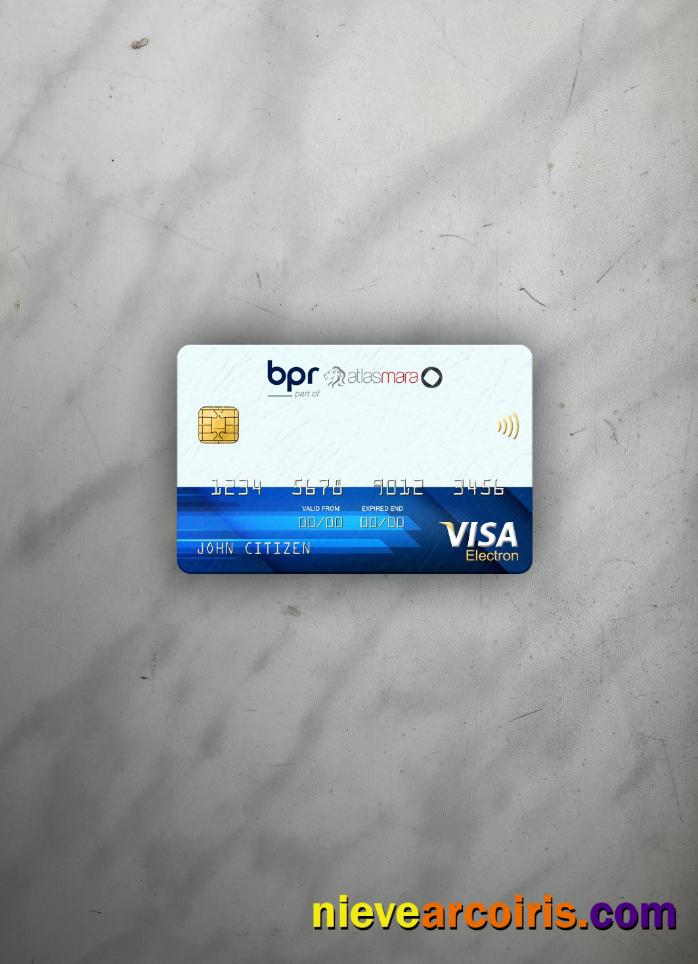 Rwanda BPR Bank Visa Electron Card Photolook Front Template