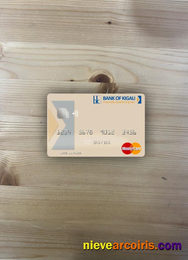 Rwanda Bank Of Kigali Mastercard Photolook Front Template