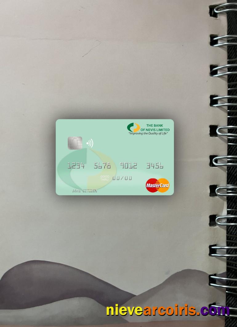 Saint Kitts And Nevis Bank Of Nevis Mastercard Photolook Front Template