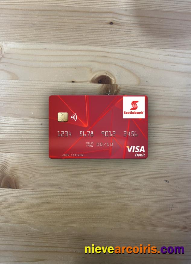 Saint Vincent And The Grenadines Bank Of Nova Scotia Visa Debit Card Photolook Front Photolook