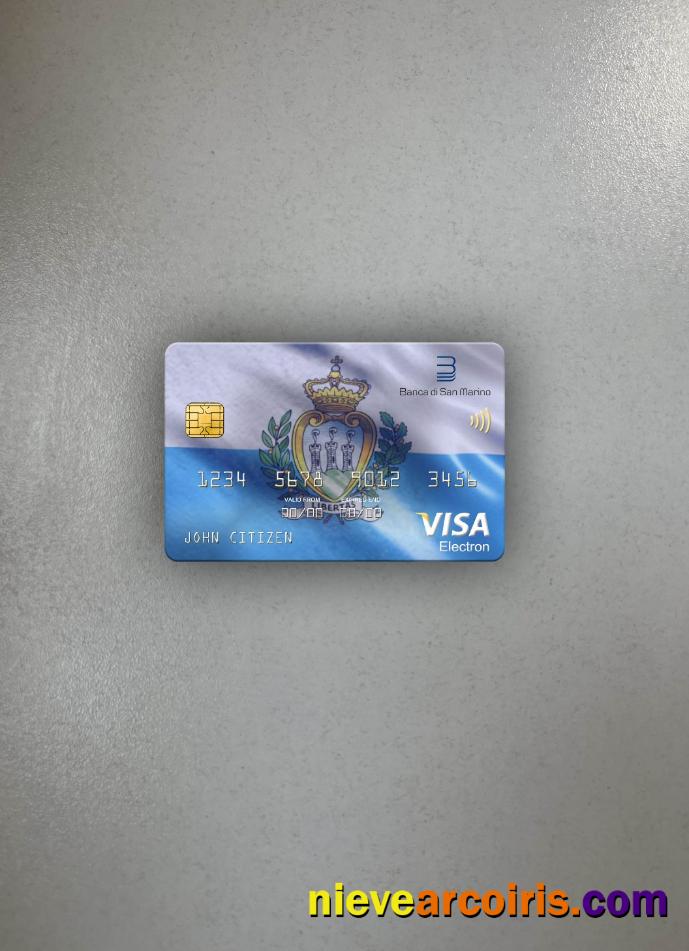 San Marino Banca Di San Marino Bank Visa Electron Card Photolook Front Preview