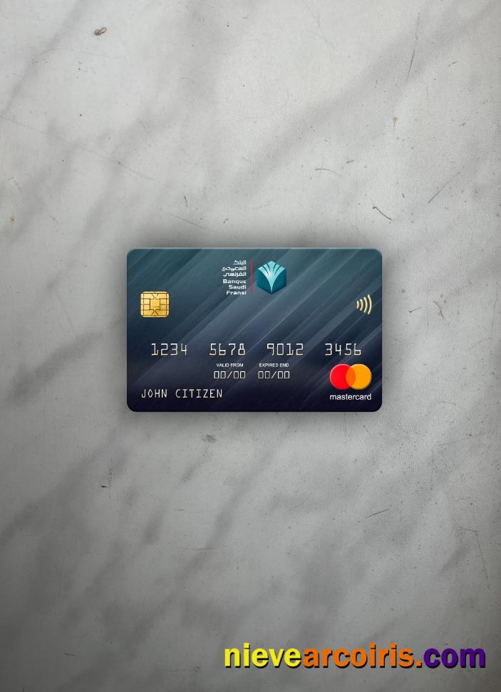 Saudi Arabia Banque Saudi Fransi Bank Mastercard Photolook Front Sample