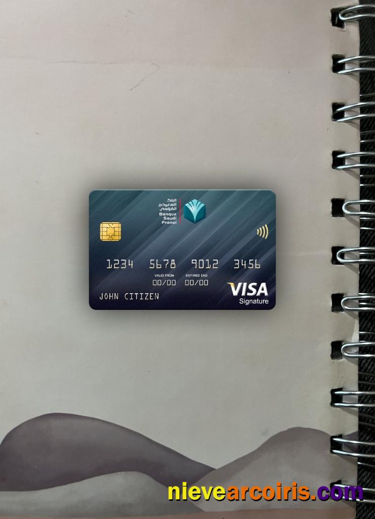 Saudi Arabia Banque Saudi Fransi Bank Visa Signature Card Photolook Front Photolook