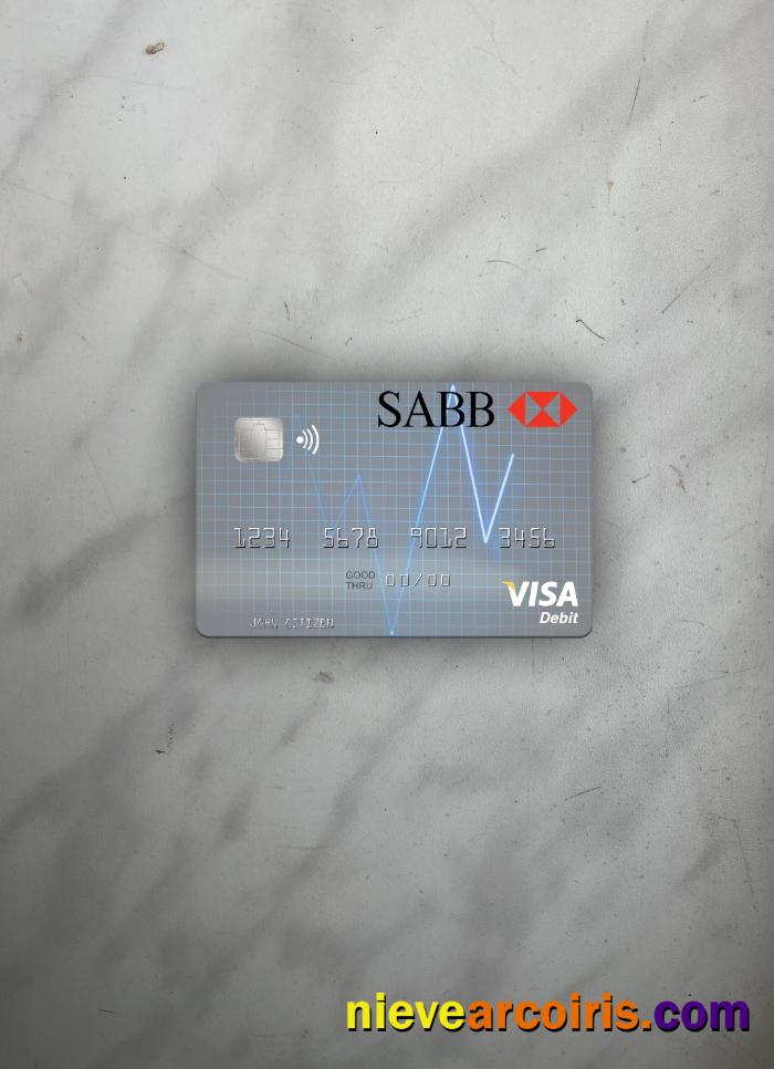 Saudi Arabia The Saudi British Bank Visa Debit Card Photolook Front Sample