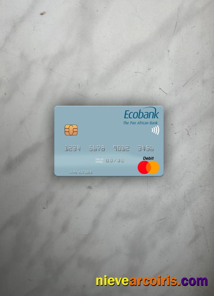Senegal Ecobank Sénégal Mastercard Photolook Front Template