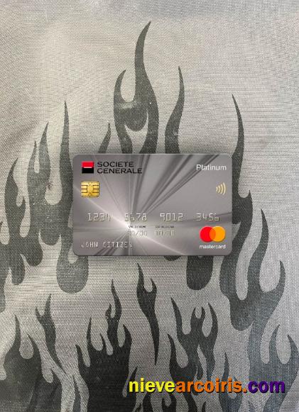 Serbia Societe Generale Bank Platinum Mastercard Photolook Front Template