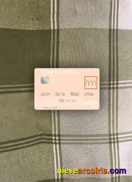 Serbia The Banca Intesa A.d. Beograd Visa Debit Card Photolook Front Template