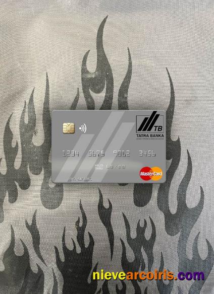 Slovakia Tatra Banka Mastercard Gray Photolook Front Template