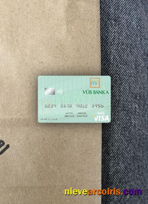 Slovakia VÚB Banka Visa Debit Card Photolook Front Sample