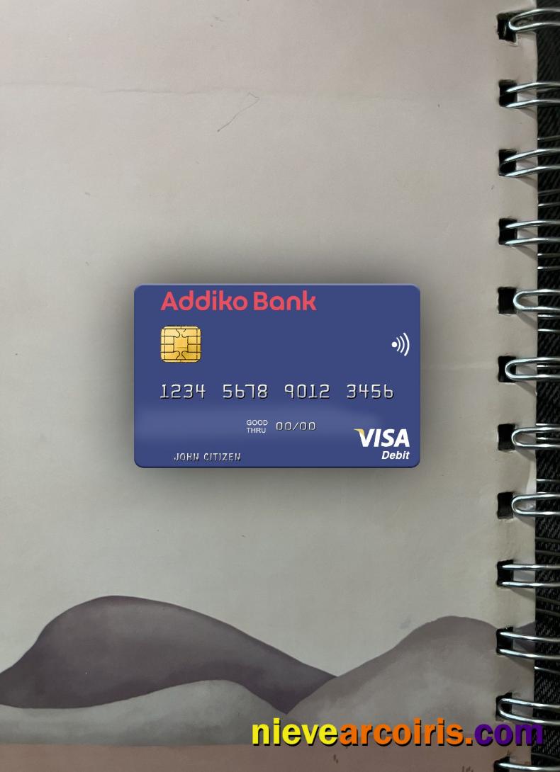 Slovenia Addiko Bank Visa Debit Card Photolook Front Template