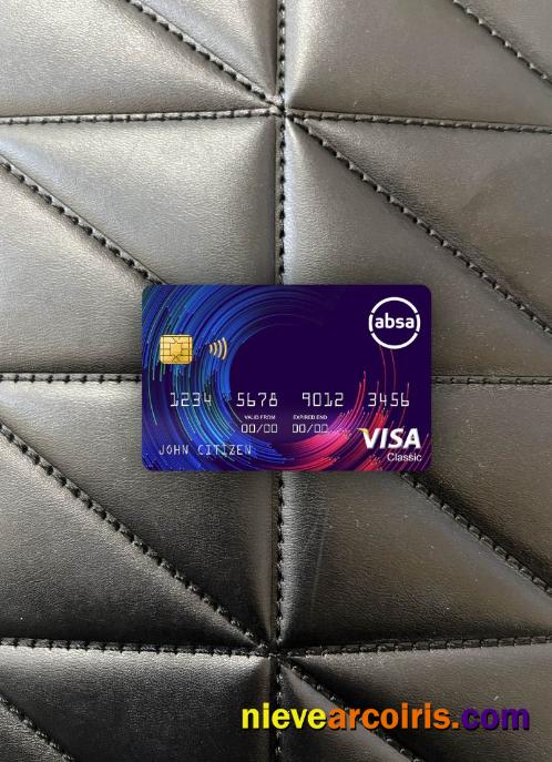 South Africa ABSA Bank Visa Classic Card Photolook Front Template