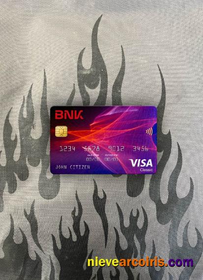 South Korea BNK Bank Visa Classic Card Photolook Front Sample