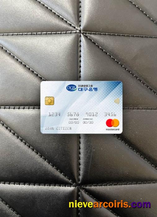 South Korea Daegu Bank Mastercard Photolook Front Preview