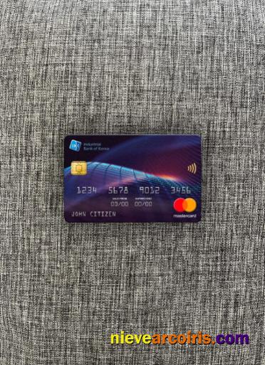 South Korea Industrial Bank Mastercard Photolook Front Sample