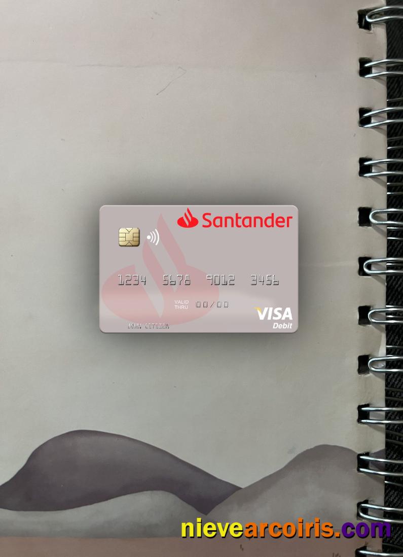 Spain Banco Santander Visa Debit Card Photolook Front Sample