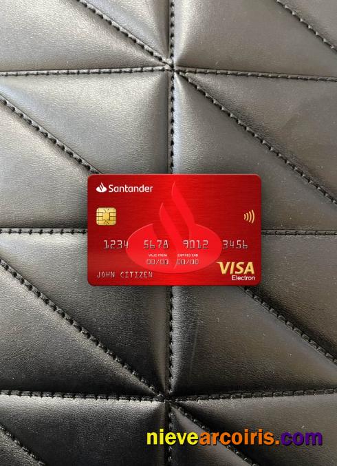 Spain Santander Bank Visa Electron Card Photolook Front Photolook