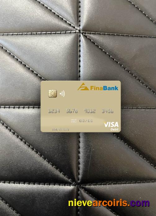 Suriname Finabank N.V. Visa Debit Card Photolook Front Template