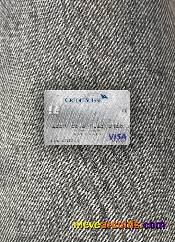 Switzerland Credit Suisse Bank Visa Platinum Card Photolook Front Sample
