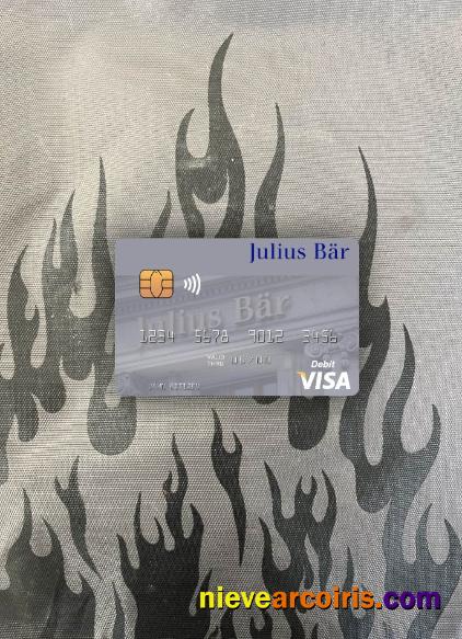 Switzerland Julius Baer Group AG Visa Debit Card Photolook Front Sample