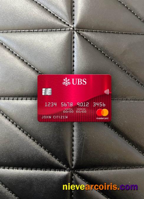 Switzerland UBS Bank Mastercard Photolook Front Sample