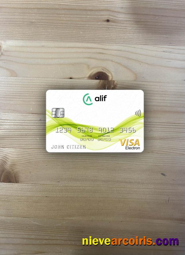 Tajikistan Alif Bank Visa Electron Card Photolook Front Preview