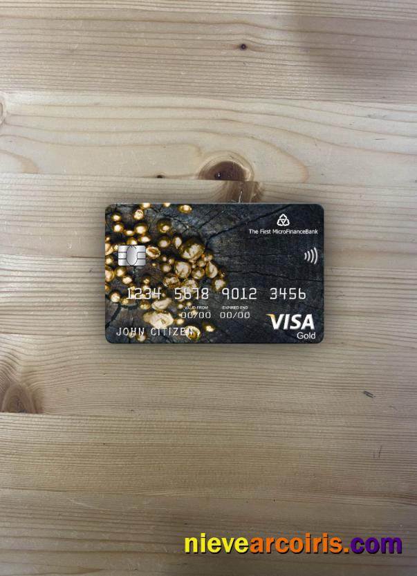 Tajikistan The First MicroFinance (FMFB) Bank Visa Gold Card Photolook Front Photolook