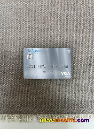 Tanzania AccessBank Visa Debit Card Photolook Front Template