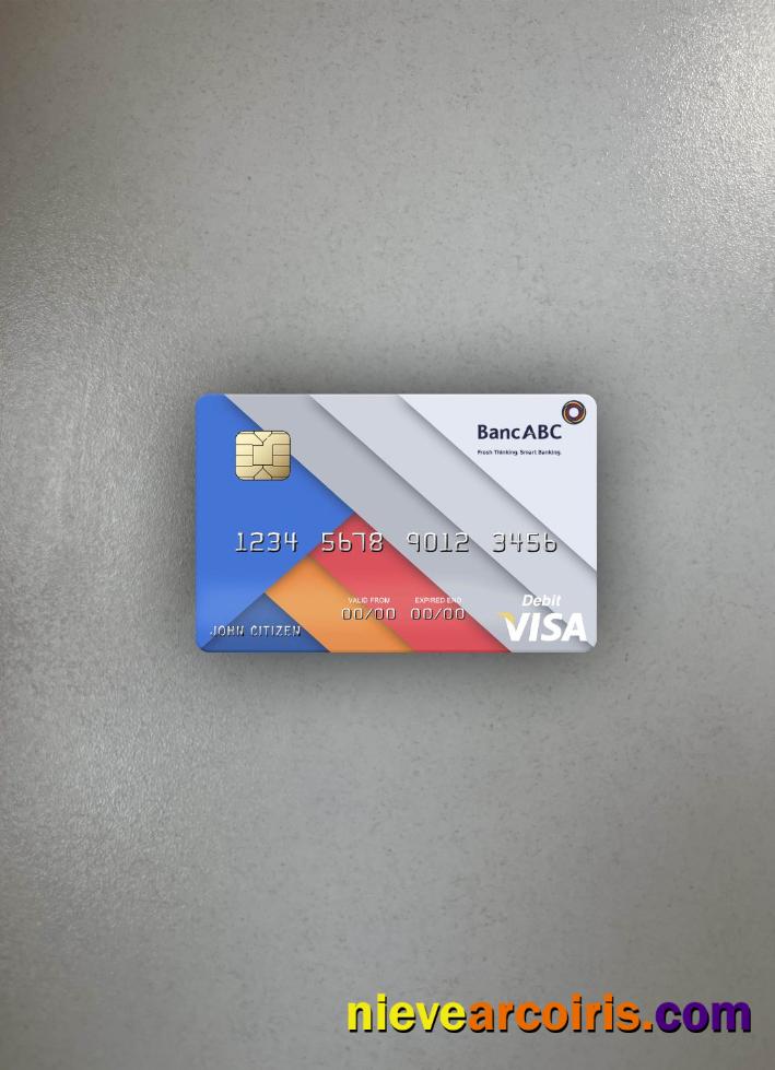 Tanzania BancABC Visa Debit Card Photolook Front Template