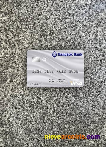 Thailand Bangkok Bank Visa Debit Card Gray Photolook Front Photolook