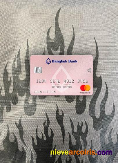 Thailand Bangkok Bank Mastercard Photolook Front Template