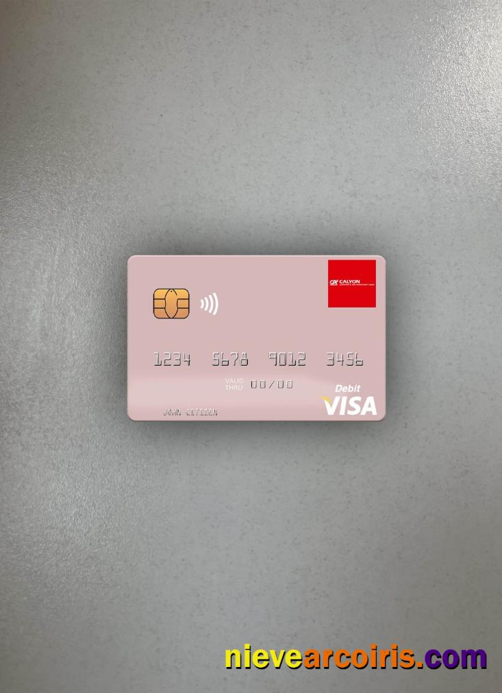 Thailand Calyon Bank Visa Debit Card Photolook Front Template
