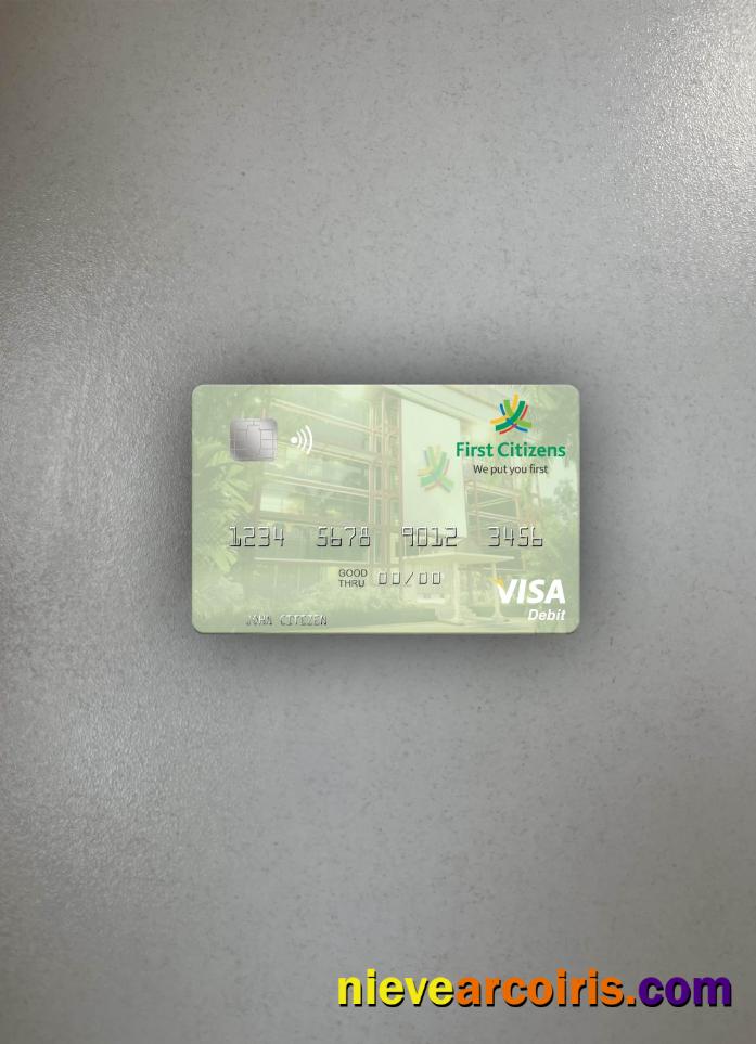 Trinidad And Tobago First Citizes Bank Visa Debit Card Photolook Front Preview