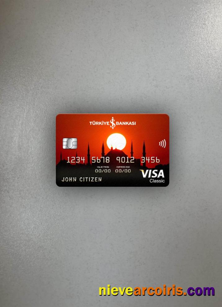 Turkey Bankasi Bank Visa Classic Card Photolook Front Sample
