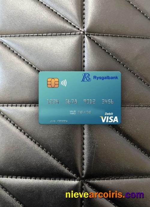 Turkmenistan Rysgal JSCB Visa Debit Card Photolook Front Template