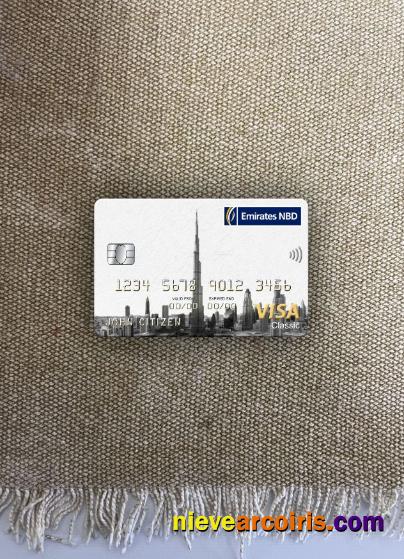 UAE Dubai Emirates NBD Bank Visa Classic Photolook Front Sample