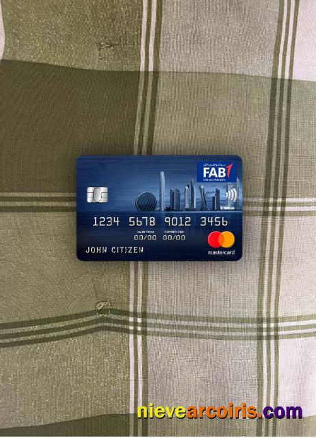 UAE First Abu Dhabi Bank Mastercard Photolook Front Template