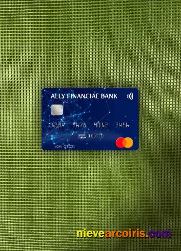 USA Ally Financial Bank Mastercard Photolook Front Template
