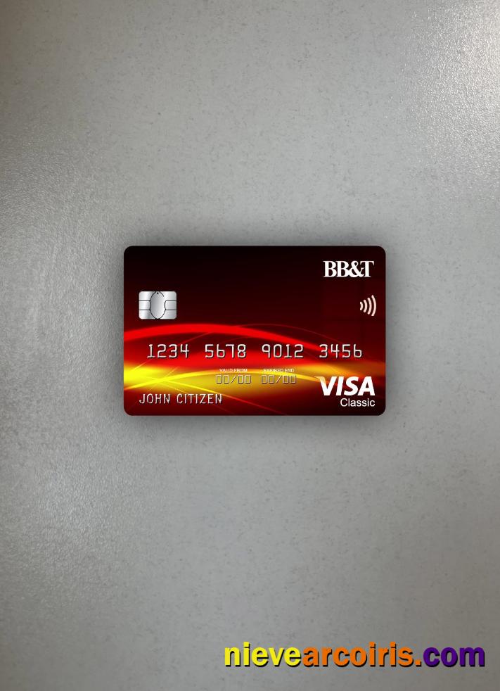 USA BB&T Corp. Bank Visa Classic Card Photolook Front Template