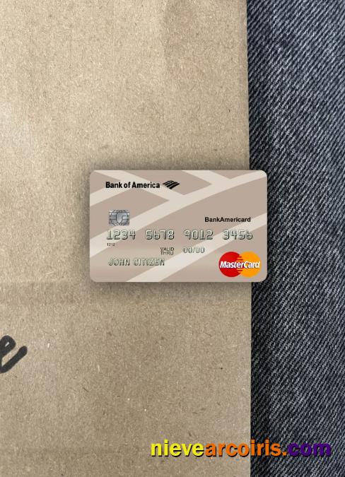 USA Bank Of America Bank Mastercard Photolook Front Preview