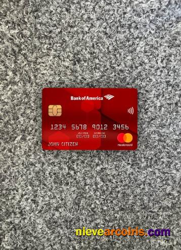 USA Bank Of America Bank Mastercard Red Photolook Front Sample