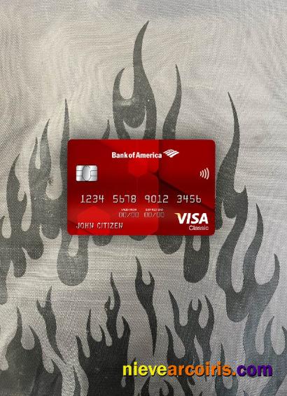 USA Bank Of America Bank Visa Classic Card Photolook Front Photolook