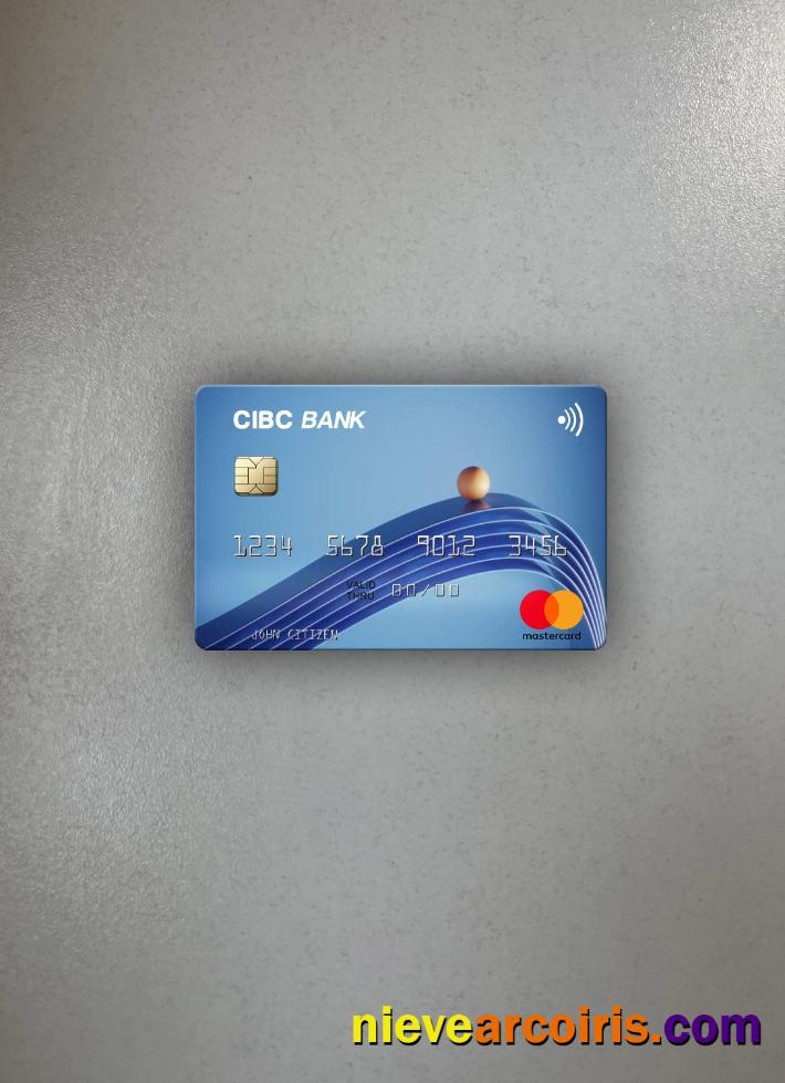 USA CIBC Bank Mastercard Photolook Front Sample