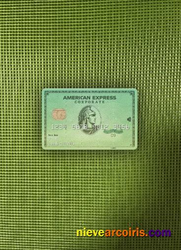 USA California Varo Bank AMEX Green Card Photolook Front Sample