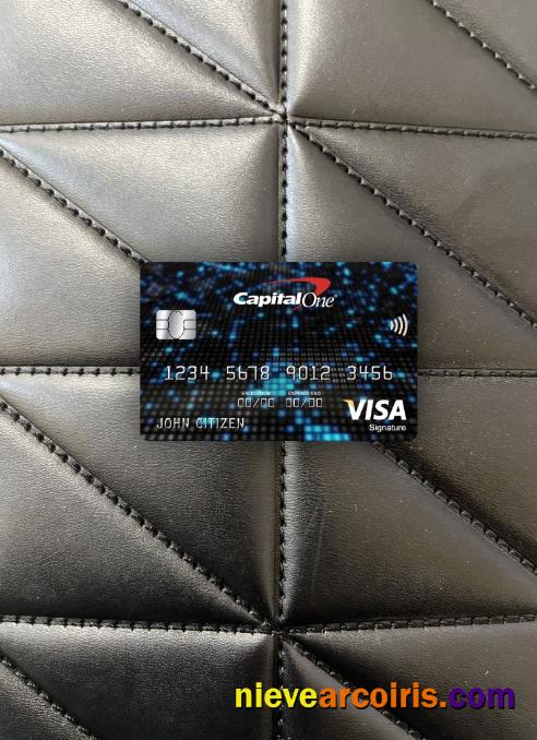 USA Capital One Bank Visa Signature Card Photolook Front Preview