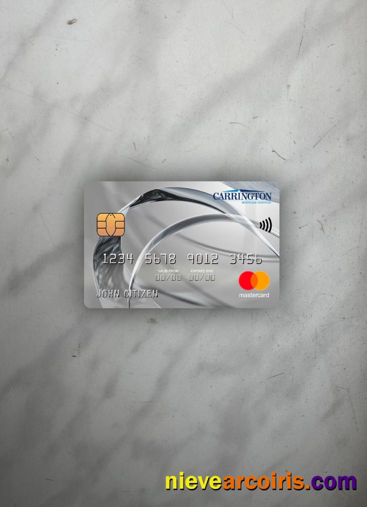 USA Carrington Mortgage Services Bank Mastercard Photolook Front Photolook