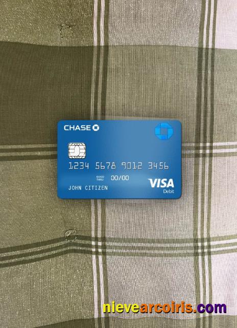 USA Chase Bank Visa Debit Card Photolook Front Template