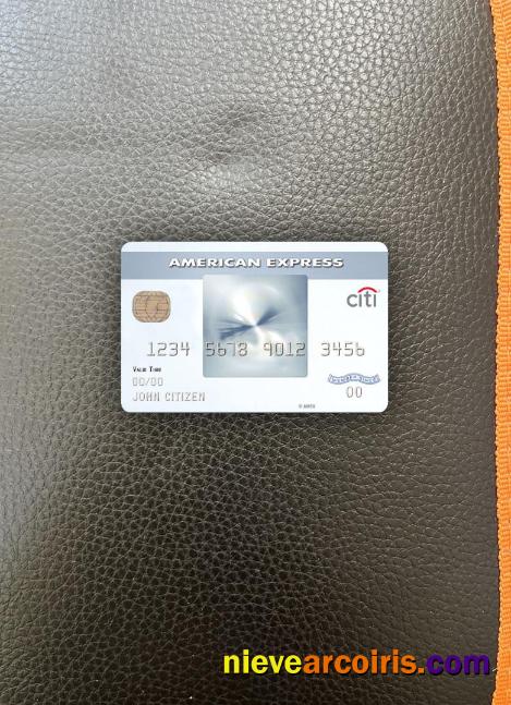 USA Citibank AMEX Everyday® Credit Card Photolook Front Template